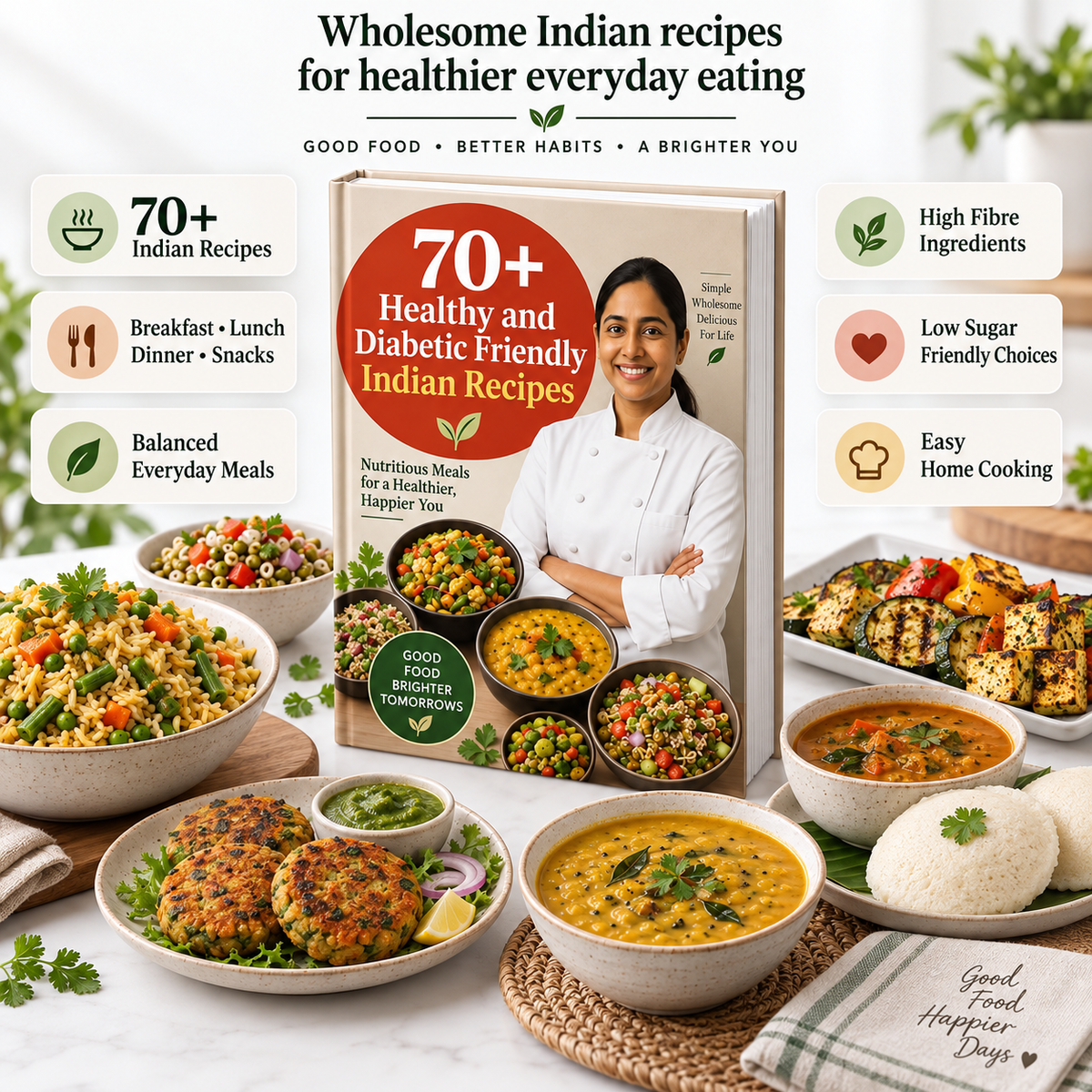70+ Healthy and Diabetic Friendly Indian Recipes